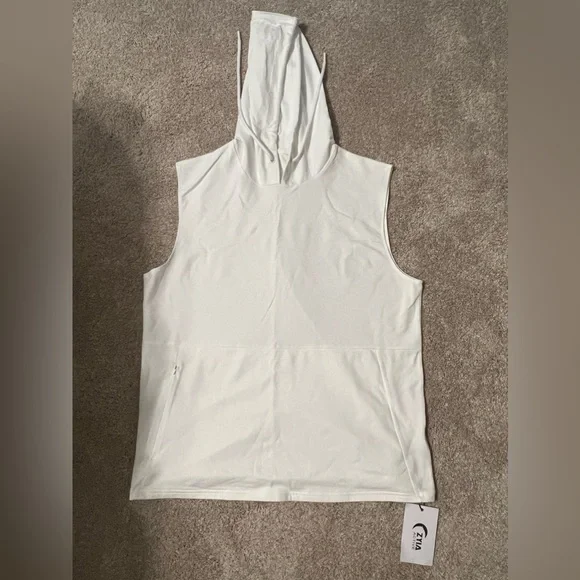 ZYIA Women’s NWT Fighter Sleeveless Hoodie White XL - Picture 3 of 10